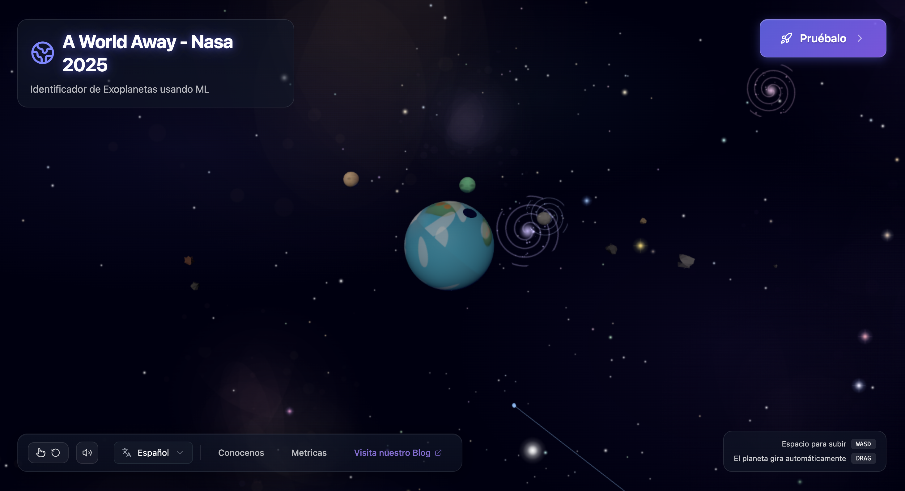 Captura de pantalla de A World Away - NASA 2025