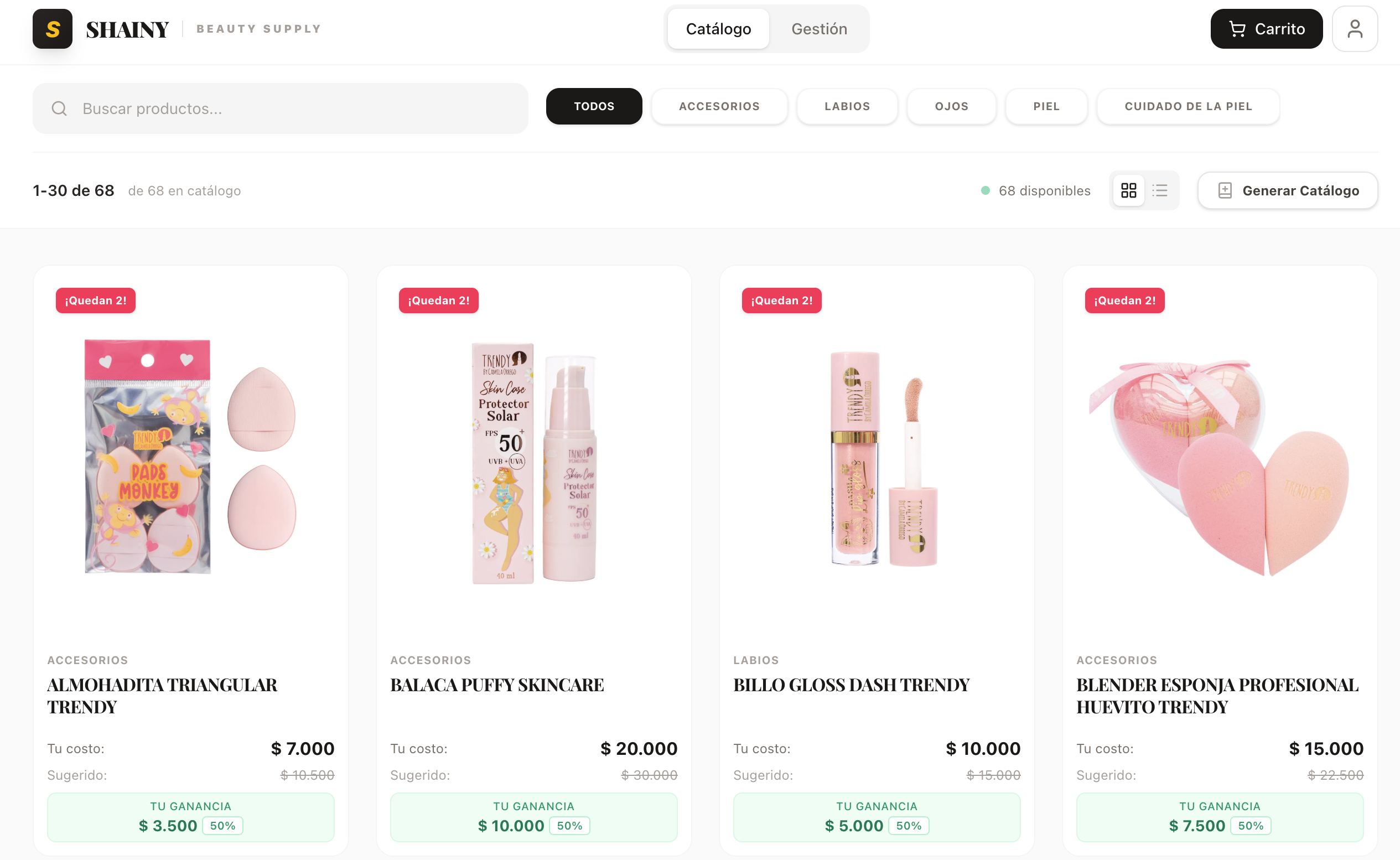 Captura de pantalla de Shainy